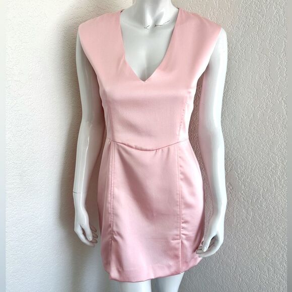 ZARA Dress Satin Effect Pink Dress Size M • BLOGGER FAVORITE • NEW WITH TAGS • - Picture 7 of 10